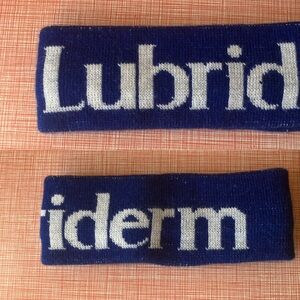 Vintage Blue Knit Lubriderm Headband